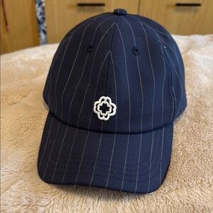 Maje Navy Pinstripe Cap